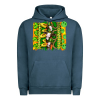 Pigment Midnight Navy st patricks cow and coin wıth clovers and leopard brushstrokes Urban Hoodie - Artiststas