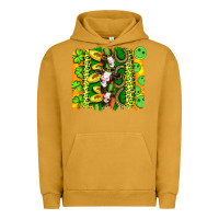 Pigment Peanut Butter st patricks cow and coin wıth clovers and leopard brushstrokes Urban Hoodie - Artiststas