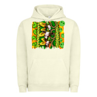 Pigment Pistachio st patricks cow and coin wıth clovers and leopard brushstrokes Urban Hoodie - Artiststas