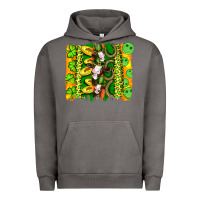 Pigment Tornado st patricks cow and coin wıth clovers and leopard brushstrokes Urban Hoodie - Artiststas