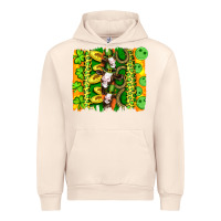 Sandshell st patricks cow and coin wıth clovers and leopard brushstrokes Urban Hoodie - Artiststas