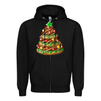 Black chocolate christmas cookie cake Zipper Hoodie - FaDigitalArtStudio