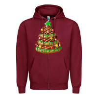 Burgundy chocolate christmas cookie cake Zipper Hoodie - FaDigitalArtStudio