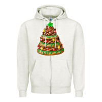 Chocolate Christmas Cookie Cake Zipper Hoodie | Teevron
