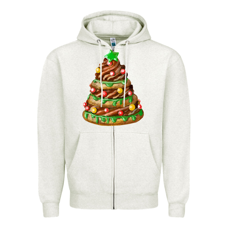 Chocolate Christmas Cookie Cake Zipper Hoodie by FaDigitalArtStudio | Teevron