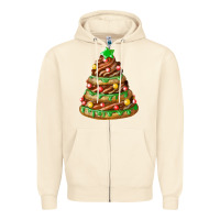 Sandshell chocolate christmas cookie cake Zipper Hoodie - FaDigitalArtStudio