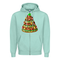 Seafoam chocolate christmas cookie cake Zipper Hoodie - FaDigitalArtStudio