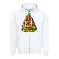 White chocolate christmas cookie cake Zipper Hoodie - FaDigitalArtStudio