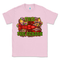 Bubblegum Pink mardi gras this the season crawfish fleur de lis Classic Tee - RanaPortraitStore