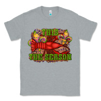 Heather Grey mardi gras this the season crawfish fleur de lis Classic Tee - RanaPortraitStore