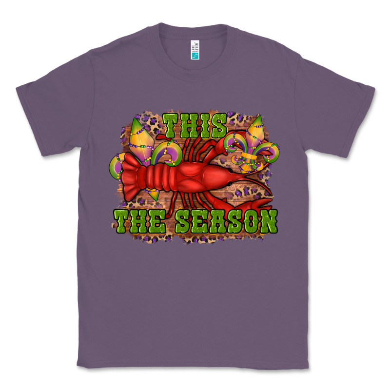 Mardi Gras This The Season Crawfish Fleur De Lis Classic Tee by RanaPortraitStore | Teevron