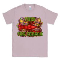 Lilac mardi gras this the season crawfish fleur de lis Classic Tee - RanaPortraitStore