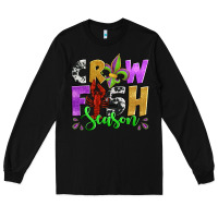 Black crawfish season mardi gras carnival fleur de lis Long Sleeve Tee - Jasminsmagicworld