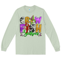 Matcha crawfish season mardi gras carnival fleur de lis Long Sleeve Tee - Jasminsmagicworld