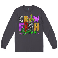 Smoke crawfish season mardi gras carnival fleur de lis Long Sleeve Tee - Jasminsmagicworld