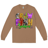 Crawfish Season Mardi Gras Carnival Fleur De Lis Long Sleeve Tee | Teevron