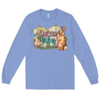 Colony Blue Easter vibes Easter Day Long Sleeve Tee - HowdyJamesFarm