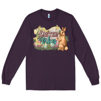 Plum Easter vibes Easter Day Long Sleeve Tee - HowdyJamesFarm