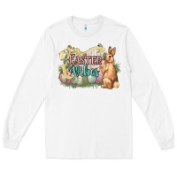 White Easter vibes Easter Day Long Sleeve Tee - HowdyJamesFarm