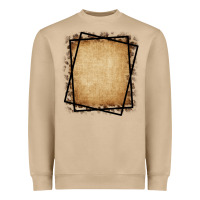 Mushroom Burlap and Leopard  Black Frame Heavyweight Sweatshirt - CowCowDesign