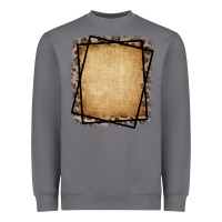 Storm Burlap and Leopard  Black Frame Heavyweight Sweatshirt - CowCowDesign