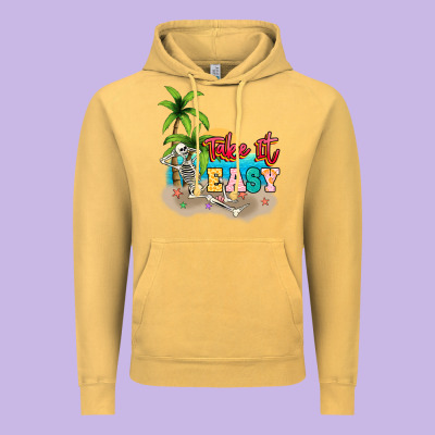Take It Easy Vintage Hoodie Designed By Nancycooperartshop