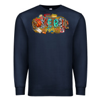 Navy basketball vibes Premium Sweatshirt - CowhideDigitalArt