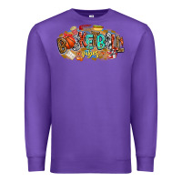 Purple basketball vibes Premium Sweatshirt - CowhideDigitalArt