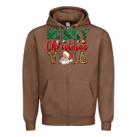 Chestnut merry christmas y'all Zipper Hoodie - BundleAndBundleShop