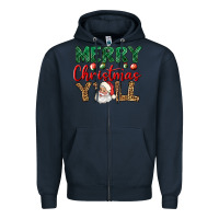 Navy merry christmas y'all Zipper Hoodie - BundleAndBundleShop