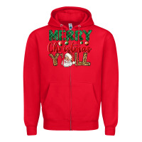 Red merry christmas y'all Zipper Hoodie - BundleAndBundleShop