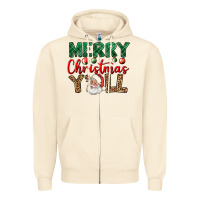 Sandshell merry christmas y'all Zipper Hoodie - BundleAndBundleShop