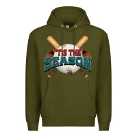 Army Green 'tis the season baseball Premium Hoodie - FaDigitalArtStudio