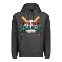 Charcoal Heather 'tis the season baseball Premium Hoodie - FaDigitalArtStudio