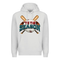 Dove Grey 'tis the season baseball Premium Hoodie - FaDigitalArtStudio