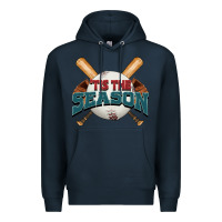 Navy 'tis the season baseball Premium Hoodie - FaDigitalArtStudio