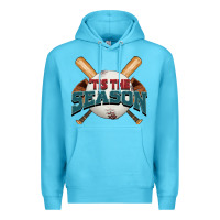 Ocean Blue 'tis the season baseball Premium Hoodie - FaDigitalArtStudio
