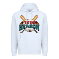 White 'tis the season baseball Premium Hoodie - FaDigitalArtStudio