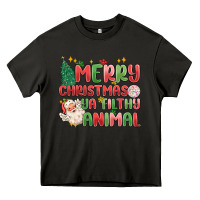 Asphalt merry christmas ya filthy animal Heavy Core Tee - MaliasSmallBusiness