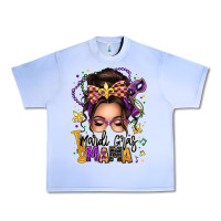 Grape Ice mardi gras mama messy bun Urban Heavy Tee - texasbilliewilder