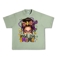 Oil Green mardi gras mama messy bun Urban Heavy Tee - texasbilliewilder
