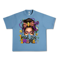 Mardi Gras Mama Messy Bun Urban Heavy Tee | Teevron
