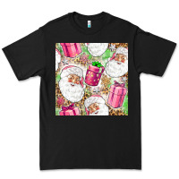 Black Pink Christmas Santa Claus and gift box Premium Tee - NancyCooperArtShop
