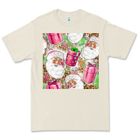 Bone Pink Christmas Santa Claus and gift box Premium Tee - NancyCooperArtShop