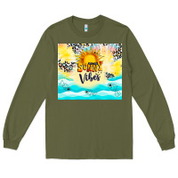 Army Green sunny vibes Long Sleeve Tee - TumblerDesignByShophia