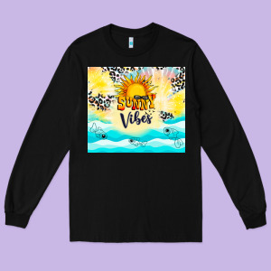 Sunny Vibes Long Sleeve Tee Designed By Tumblerdesignbyshophia