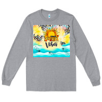 Heather Grey sunny vibes Long Sleeve Tee - TumblerDesignByShophia