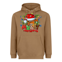 Toasted Coconut Mooey Christmas Heavyweight Hoodie - CowhideDigitalArt