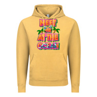 Vintage Mustard Meet me at the ocean Summer Vintage Hoodie - NancyCooperArtShop