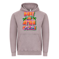 Vintage Zinc Meet me at the ocean Summer Vintage Hoodie - NancyCooperArtShop